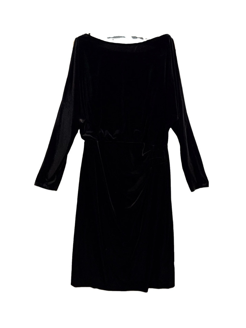 Lauren Ralph Lauren Velvet Slit-Sleeve Dress With Subtle Copper Sparkle Sz 10